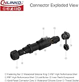 CNLINKO LP-16 3 Pin M16 Waterproof Connector IP68 Quick Plug Aviation Socket view 5