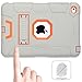 iPad Mini 4 Case,iPad Mini 4 Retina Case,BENTOBEN 3 in 1 Hybrid [Soft&Hard] Heavy Duty Rugged Stand Cover Shockproof Anti-Slip Anti-Scratch Full-Body Protective Case for iPad Mini 4, Grey/Orange