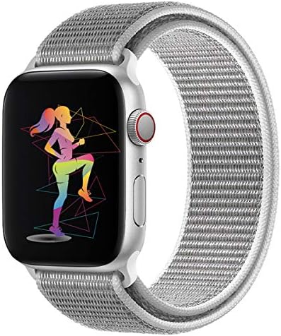 Unhom Compatible with Apple Watch Band 38mm 40mm 42mm 44mm, Soft Nylon Weave Sport Loop Replacement Band for Watch Series 4/3/2/1
