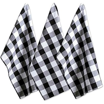 DII Cotton Buffalo Check Plaid Dish Towels, (20x30