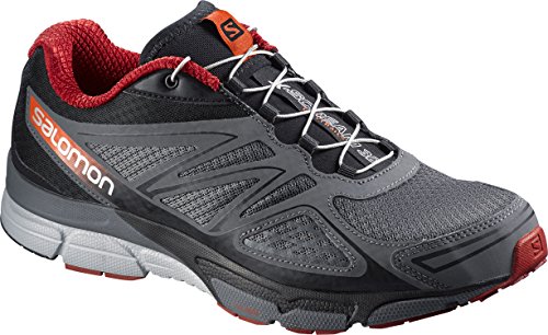 Salomon Men's X-Scream 3D Running Shoe, Dark Cloud/Black/Flea, 10 D US