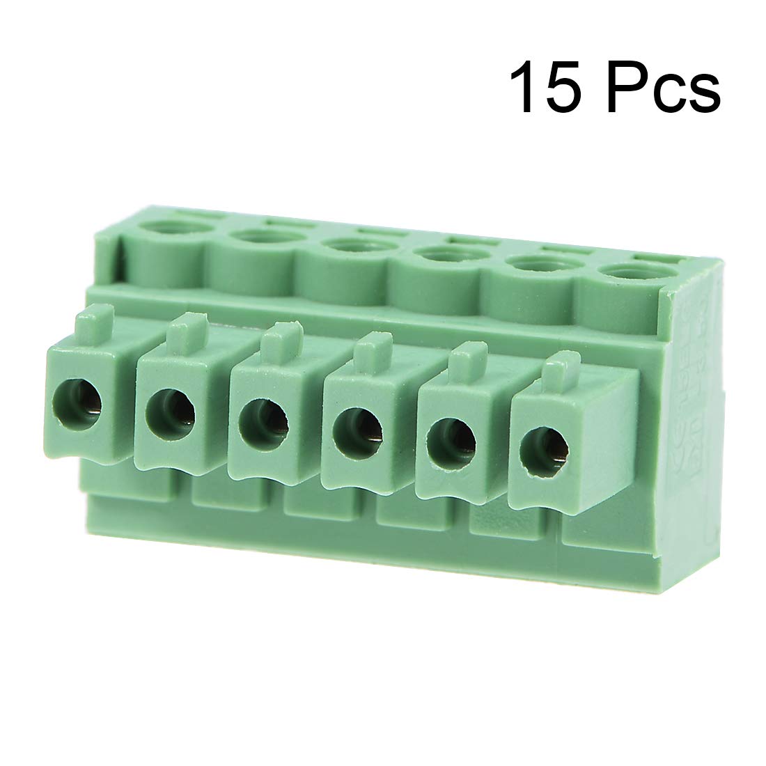 uxcell 15Pcs AC 300V 8A 3.5mm Pitch 2P Flat Angle Needle Seat PlugIn