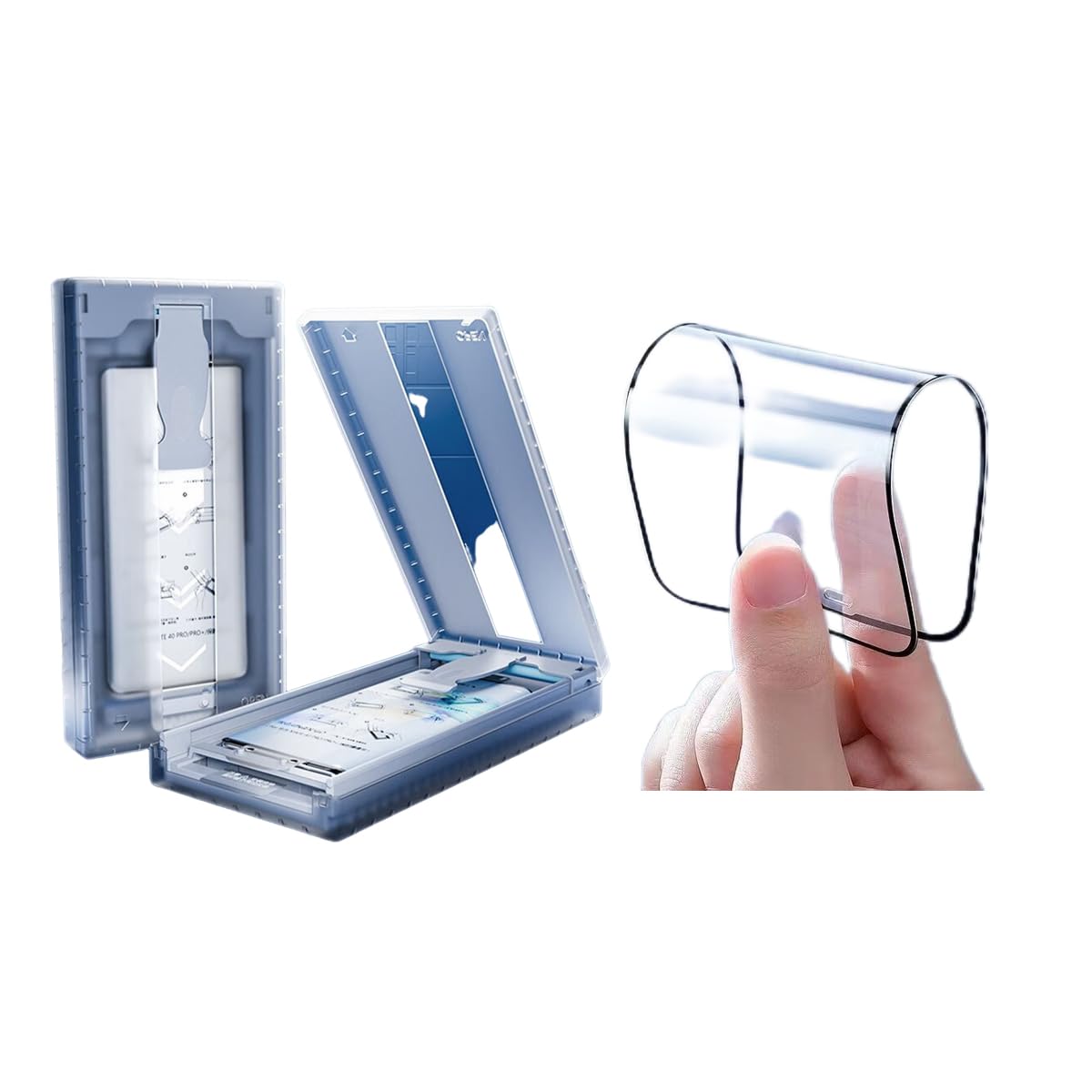 Photo 1 of Richarm 2Pack Ceramic Screen Protector for Samsung Galaxy S23 Ultra/ S22 Ultra Fingerprint Support/Scratch Resistant/3D Curved Coverage Bubbles Free 3-Second Installation 2 Pcs Film Screen Protector