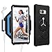 LOVPHONE Samsung Galaxy S8/S9 Armband & Armour Case Set with QuickMount Sport Running Armband + Premium Protective Case with Kickstand for Galaxy S8/S9,Soft Elastic Strap with Key Holder(Black)-L