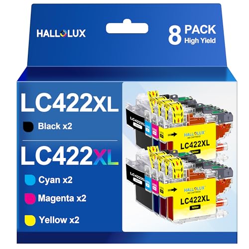 LC422XL XL XL Large Capacity LC-422XLVAL Cartucce LC 422 per Brother LC422 LC-422XL LC-422XLVAL Cartucce per Brother MFC-J5740DW MFC-J6940DW MFC-J5340DW MFC-J5345DW MFC-J6540DW (confezione da 8)