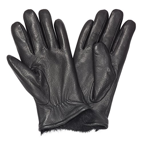 Men's Luxurious Genuine Leather with RabbitFur Lined Gloves Buy