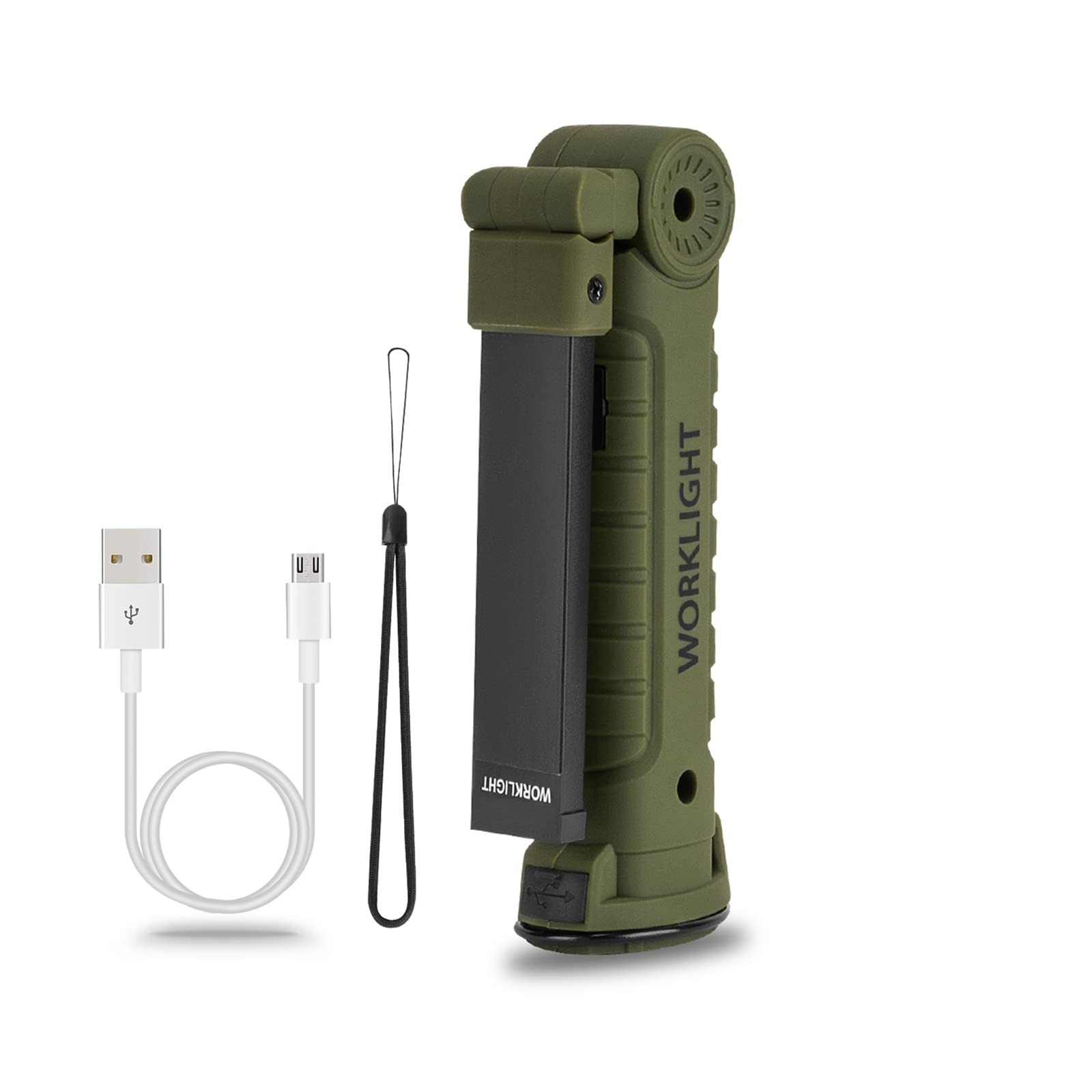 Vagocom LED Rechargeable Flashlights Work Lights, COB Cordless Magnetic Torch,5 Modes Portable Inspection Light for Mechanics,Automotive Tools,Garage,Christmas Birthday Gift(1 Pack)