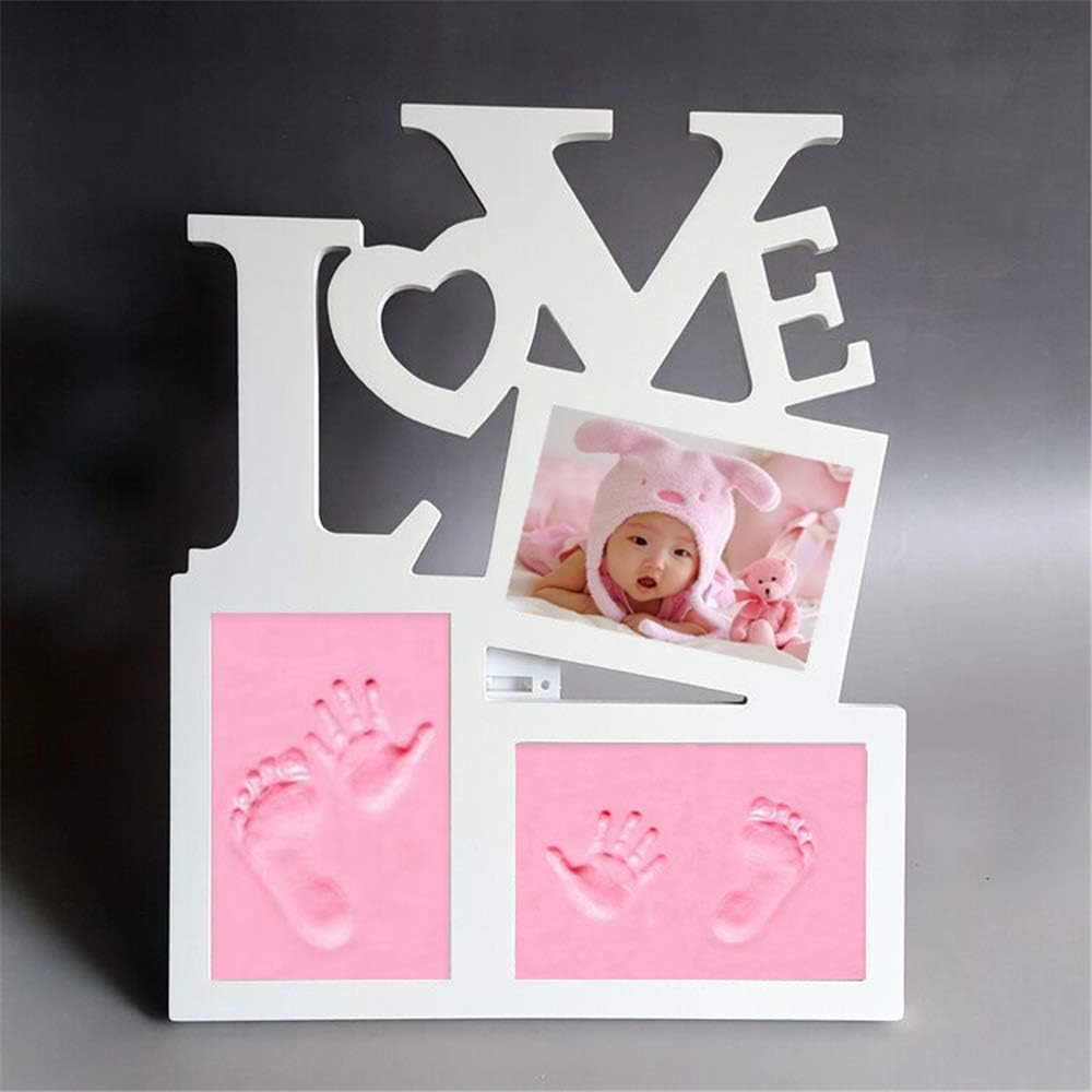 Cadeaux De Naissance Et Souvenirs Love 1 Cadeau Souvenir Pour Nouveau Ne Souvenir Naissance De Bebe Cadre Pour La Deco De Chambre Mur Chawho Kit De Cadre Photo Empreinte Pieds Et Main Bebe