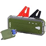 Car Jump Starter， RYX 400A Peak Portable (up to 3.0L Gas or 2.5L Diesel Engine) Auto Battery Booster Power Pack Phone Power Bank with smart ports Car Safety Hammer LED Flashlight &amp; Smart Protection