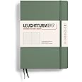 LEUCHTTURM1917 - Notebook Hardcover Medium A5-251 Numbered Pages for Writing and Journaling (Olive, Dotted)