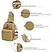 HUKOER Sling Shoulder Bag Oxford Fabric Crossbody Bag Shoulder Backpack Men's Multipurpose Daypack for Camping, Hiking,Trekking, Rover,Cycling, Hiking,Travel (Khaki)
