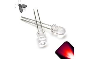Lighthouse LEDs 5mm Round Top Red Breathing/Fading LED - Super Bright (Pack of 10)