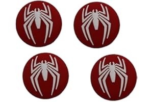 Esports Discounts Marvel Universe Controller Thumb Grip Silicone Caps Compatible for Playstation PS5 PS4 Pro Slim Xbox One 360 Series S X Switch Pro Controller Spiderman Logo - Two Controller Pack