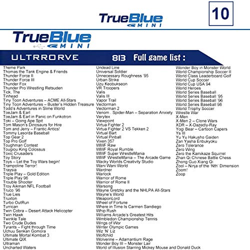 True Blue Mini Ultradrive Pack 813 Games for Genesis / MegaDrive Mini (Ultradrive Pack)
