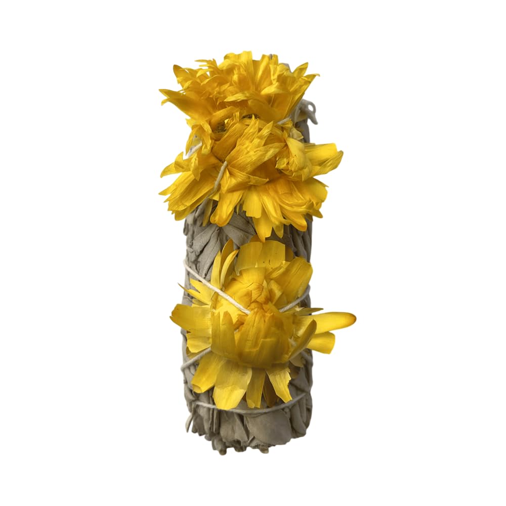 VIE Smudge Stick, White Sage and Sunflower 4" — image 1