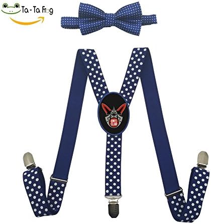 Grrry Children Knife Club Adjustable Y-Back Suspender+Bow Tie Blue