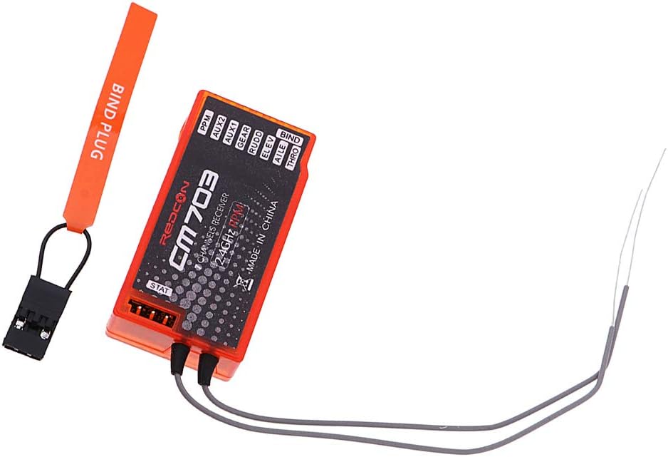 IPOTCH REDCON CM703 2.4G RX Long Range Receiver (Failsafe & Quick Connect), Compatible with JR and DSMX DSM2 Transmitter