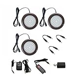 Lightkiwi H4294 3.5 inch Warm White LED Puck Lights - Premium Kit (3 Pack)