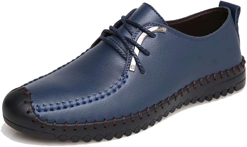 Amazon Hitstar メンズ 革靴 ドライビングシューズ スニーカー カジュアル革靴 ウォーキングシューズ 紳士靴 通気 軽量 滑り止め ブルー 27 0 Hitstar レースアップシューズ