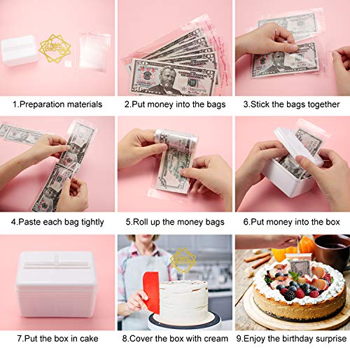 Money Cake Pull out Kit Includes Pulling Money Surprise Box with 120