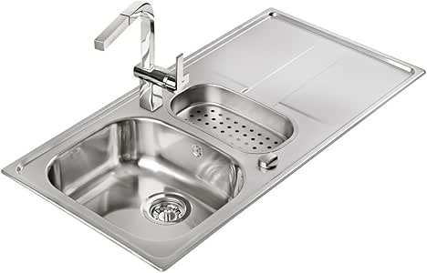 Teka 12131010 60b-cn Stena único y la mitad cuenco de acero inoxidable