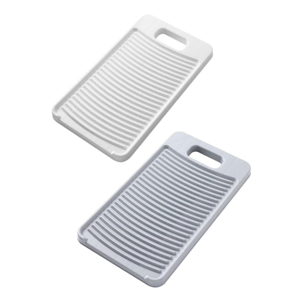 LABRIMP Household Washboard 11.22 Inch Thickened Washing Scrubbing Board with Anti-Slip Surface for Hand Laundry of Clothes and Baby Garments Set of 2