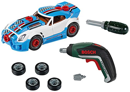 Theo Klein 8630 Bosch Car Tuning-Set | Zerlegbares Auto mit Tuning Zubehör | Mit batteriebetriebenem Akkuschrauber | Verpackungsmaße: 30cmx6,5cmx25cm Motorikspielzeug|Spielzeug für Kinder ab 3 Jahren