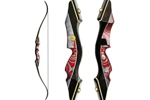 PMZ Recurve Bow and Arrow Set, Newset Professional Aldults Archery Hunting Bow Kit, 60'' Wooden Takedown Bow, for Youth Beginners to Advanced Outdoor Practice & Hunting, Right Hand, 20-60 lbs