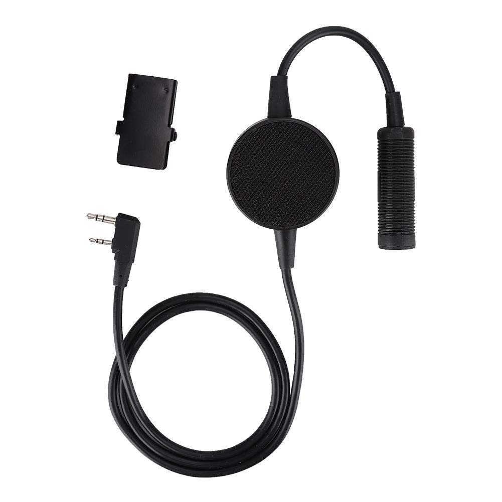 K Head PTT Cable, Military Adapter ​TK-208 ​TK-220 Mobile Noise Reduce Headsets TCI Round Waterproof PTT for 2 pin BAOFENG Kenwood Puxing 2-Way Radio, TYT Qusheng