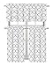 Regal Home Collections Shabby Lattice Kitchen Curtains, Assorted Colors, (Gray)