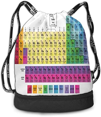 Drawstring Bag Chemistry Notes Womens Gym Backpack Designer Mens Travel Small Bags For Youth