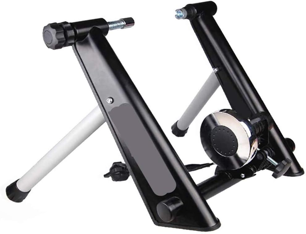 Chlggzw Bicycle Indoor Trainer Stand, Wire-Controlled Mountain Road Training Platform Trainer Variable Resistance Indoor Bike Trainer for 26''-28'' Bike,Black