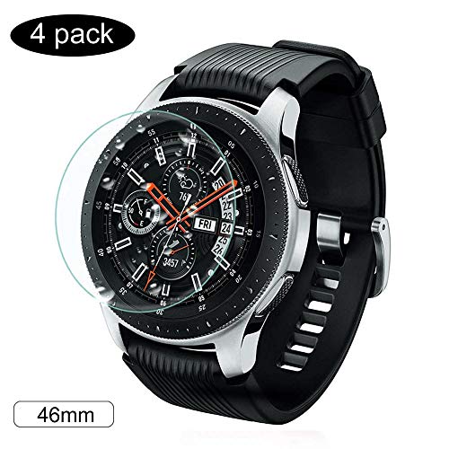 (4 Pack) Galaxy Watch 46mm HD Screen Protector, Protective Film [3D Curved] [Case Friendly] [Anti-Scratch] 9H Hardness Tempered Glass Screen Protector,for Samsung Galaxy Watch 46mm - Thumbnail 7