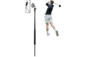 YKI Golf Monopod Selfie Stick with Ground Spike Stake, 52" Adjustable Golf Selfie Stick Swing Analyzer Holder, Magnetic Golf Phone Holder for Recording Swing, Portable Mag Safe Golf Phone Stand
