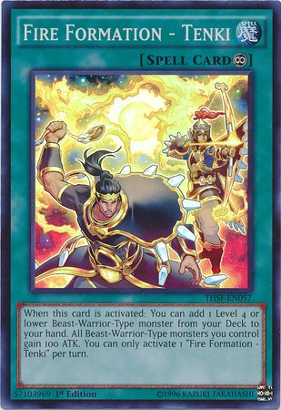 Yu-Gi-Oh! - Fire Formation - Tenki (THSF-EN057) - The Secret Forces - 1st Edition - Super Rare