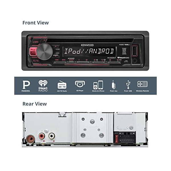 96-2013-Harley-Touring-Stereo-Radio-Install-Adapter-Dash-Kit-Flht-Flhx-Flhtc-Kenwood-KDC-162U-USB-AUX-Stereo-Radio-W-Thumb-control-Interface-Included-Radio-mounting-kit-Installation-instructions-inclu