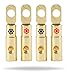 InstallGear 8 AWG Gauge Gold Ring Set Screw Battery Ring Terminals (4 Pack) | Terminal Connectors for Battery Cable Ends | Copper Wire Lugs