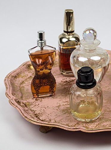 Footed Perfume Tray Hand Painted Florentine Finish