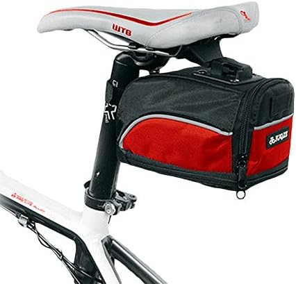 Mysticbags Outdoor Waterproof Bike Cycling Saddle Bag Seat Pouch Case Bicycle Tail Package Rear Storage Red