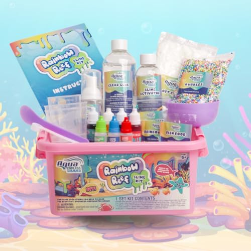 Aqua Endless Summer Rainbow Reef DIY Slime Kit – Vibrant Ocean-Themed Sensory A…