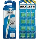 Reach Ultraclean Access Flosser Bundle, Mint, Plaque Remover for Teeth, for Hard to Reach Areas, Oral Care, PFAS-Free, 1 Flosser Starter Kit + 3 Packs Refill Heads