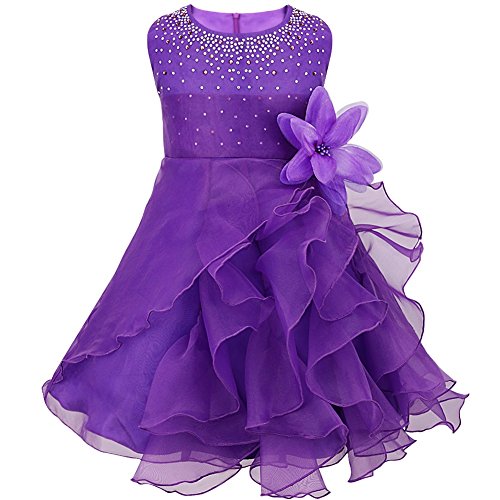 Iiniim kid girls floral lace wedding pageant easter par…
