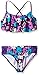 Kanu Surf Girls Flounce Bikini Beach Sport 2 Piece Swimsuit, Allison Floral Purple, 14