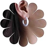 Aneneiceera Vintage Acrylic Blue Circle Hoop Earrings Twist Hoop Dangle Earring Enamel Circle Earring Candy Color Round Earrings Jewelry for Women