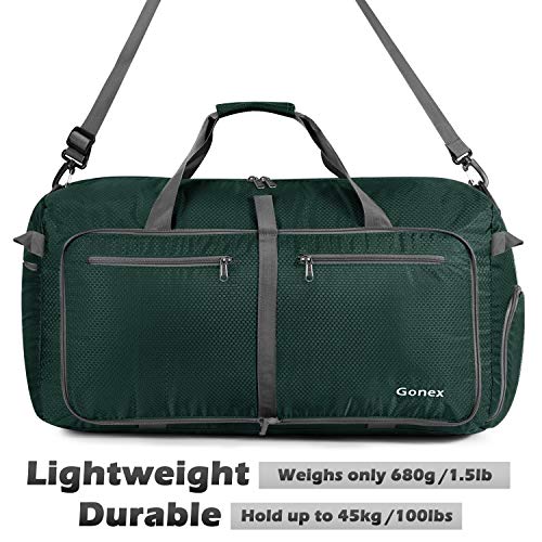 Gonex 100L Large Foldable Travel Duffle Bag with Shoes Compartment