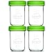 Nellam Baby Food Storage Containers - Leakproof, Airtight, Glass Jars for Freezing & Homemade Babyfood Prep - Reusable, BPA Free, 4 x 8oz Set, that is Microwave & Freezer Safe