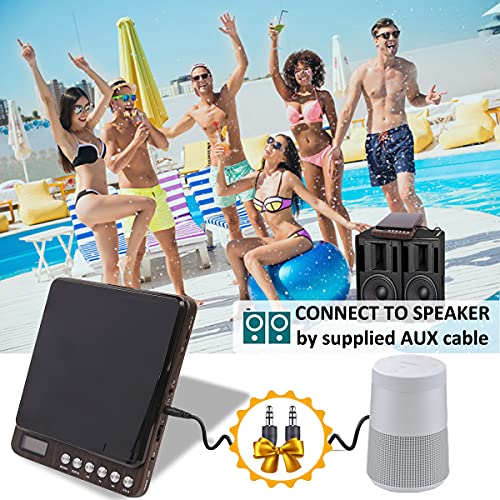 Portable CD Player, Rechargeable CD Player Walkman with Double Headphone Jack, Anti-Skip CD Player Personal Compact CD Player for Car & Home & Travel - Toddler, Kids, Students, Adults