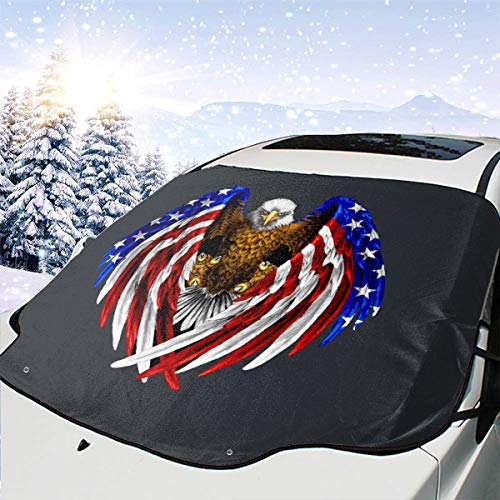 PNENGR Patriotic Desktop Wallpaper Windshield Cover Windshield Cover Sunshade, to Block The Heat of The Sun,Suitable for Most Automobiles, Easy to Install