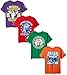 WWE Boys' Big John Cena 4-Pack T-Shirt, Kelly Green/Purple/Red/Orange, S-8
