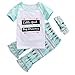 Kids Little Girl Big Dreams Short Sleeve T-Shirt and Arrows Capri Ruffle Pants Outfit (80(1-2Y), Green)